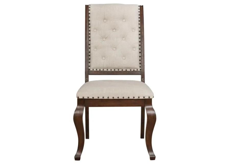 Brockway Tufted Dining Chairs Cream and Antique Java (Set of 2)