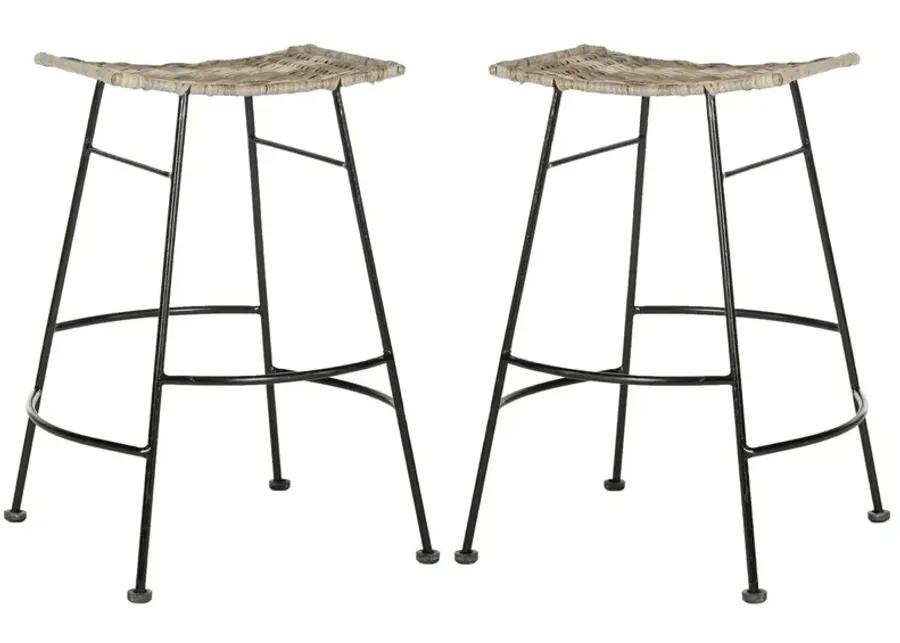 ATARA RATTAN SEAT BARSTOOL - Set of 2