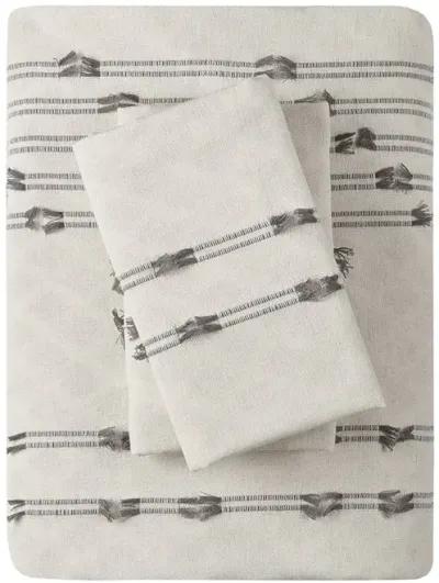 INK+IVY Kara Ivory 3 Piece Cotton Jacquard Duvet Cover Set