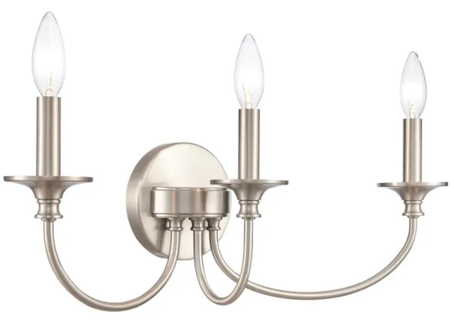 Cecil 22'' Wide 3-Light Vanity Light - Brushed Nickel