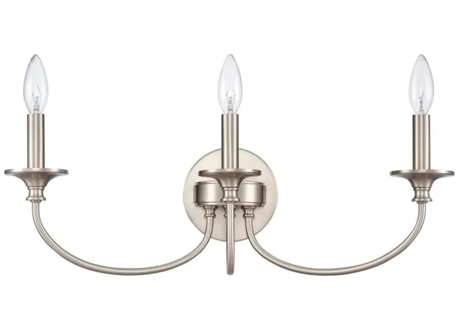 Cecil 22'' Wide 3-Light Vanity Light - Brushed Nickel