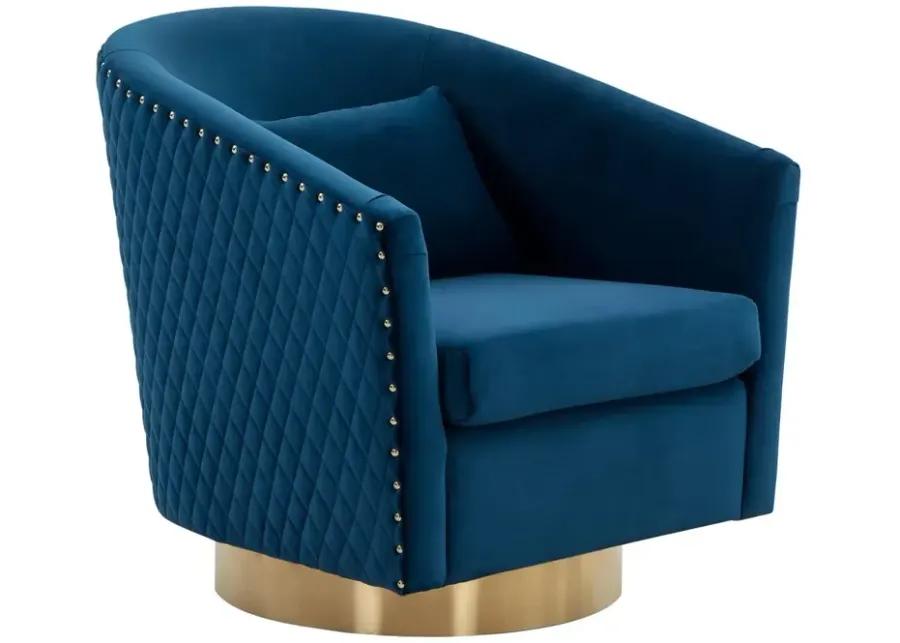 Clara Quilted Swivel Tub Chair