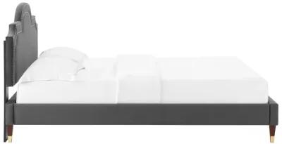 Aviana Performance Velvet Queen Bed