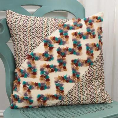 Chevron Teal Pillow