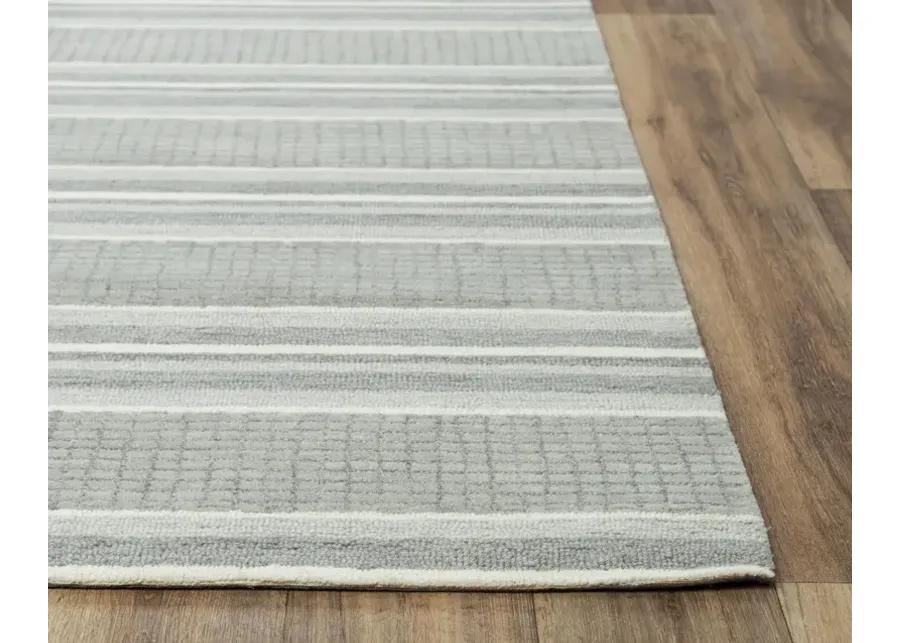 Katana Gray Stripe Wool 5' x 7'6" Rectangle Rug