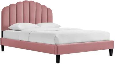 Daisy Performance Velvet Twin Platform Bed