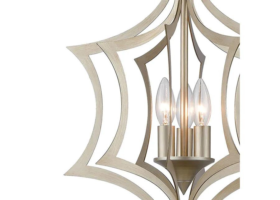 Delray 15" Wide 3-Light Pendant - Aged Silver