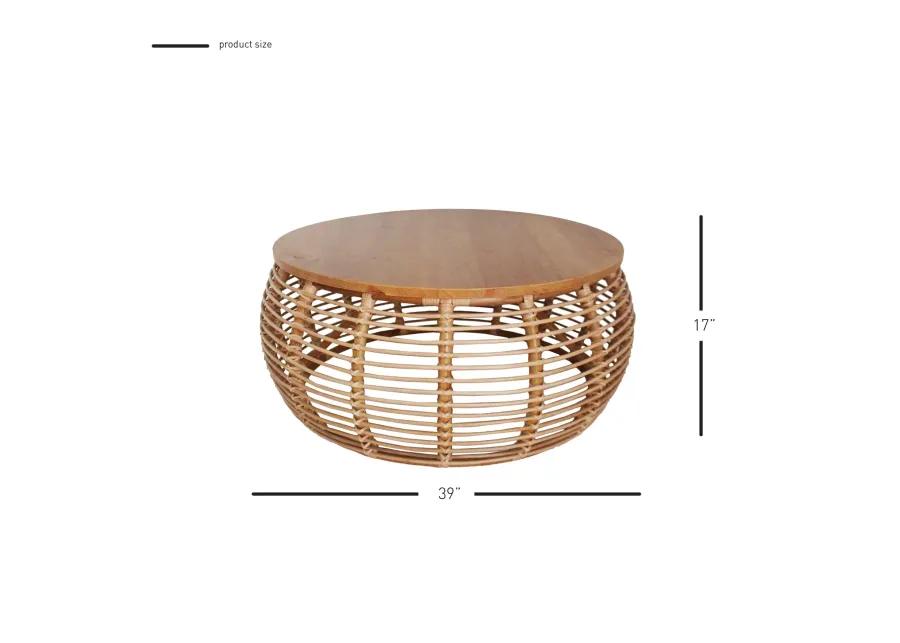 Iris Rattan Coffee Table