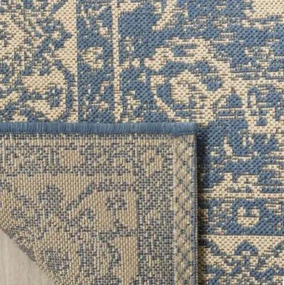 LINDEN 137 Collection LND137N-210 Cream / Blue 2'-2" X 10'