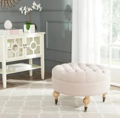 CLARA TUFTED ROUND OTTOMAN