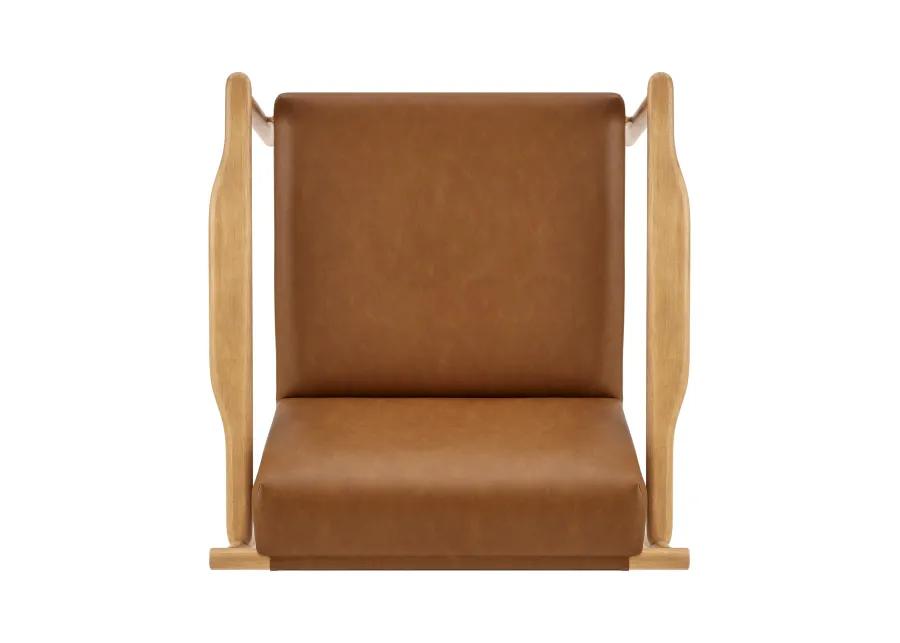 Arnold PU Accent Arm Chair, Casa Caramel