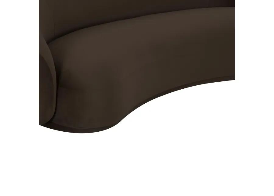 Kendall Chocolate Brown Velvet Sofa