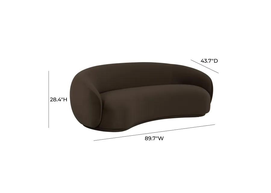 Kendall Chocolate Brown Velvet Sofa