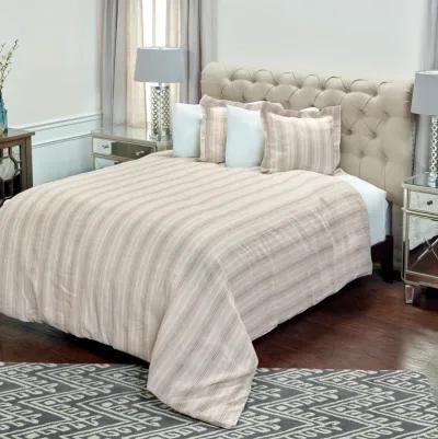 Adeline Duvet Stripe KhakiKing Sham