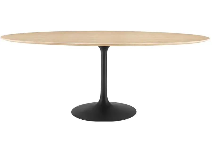 Lippa 78" Oval Wood Grain Dining Table