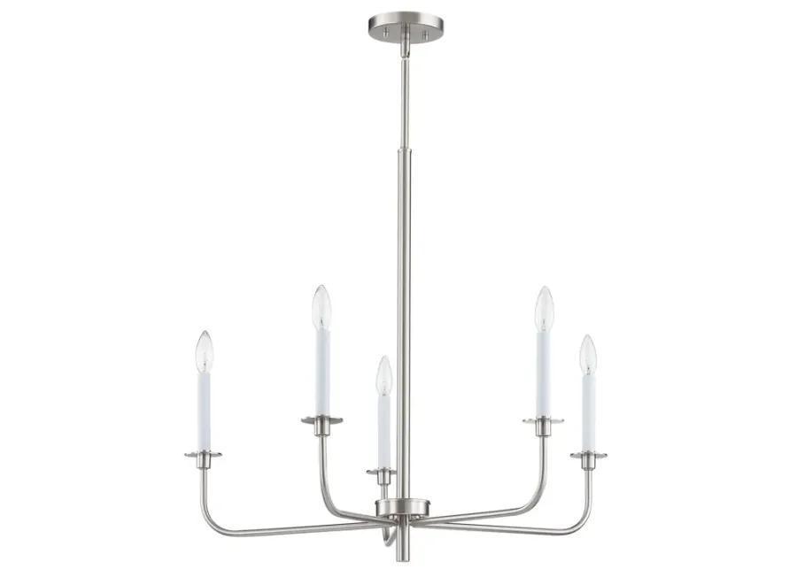 Lexington Green 30'' Wide 5-Light Chandelier - Brushed Nickel