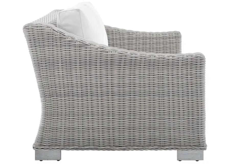 Conway Sunbrella® Outdoor Patio Wicker Rattan Loveseat