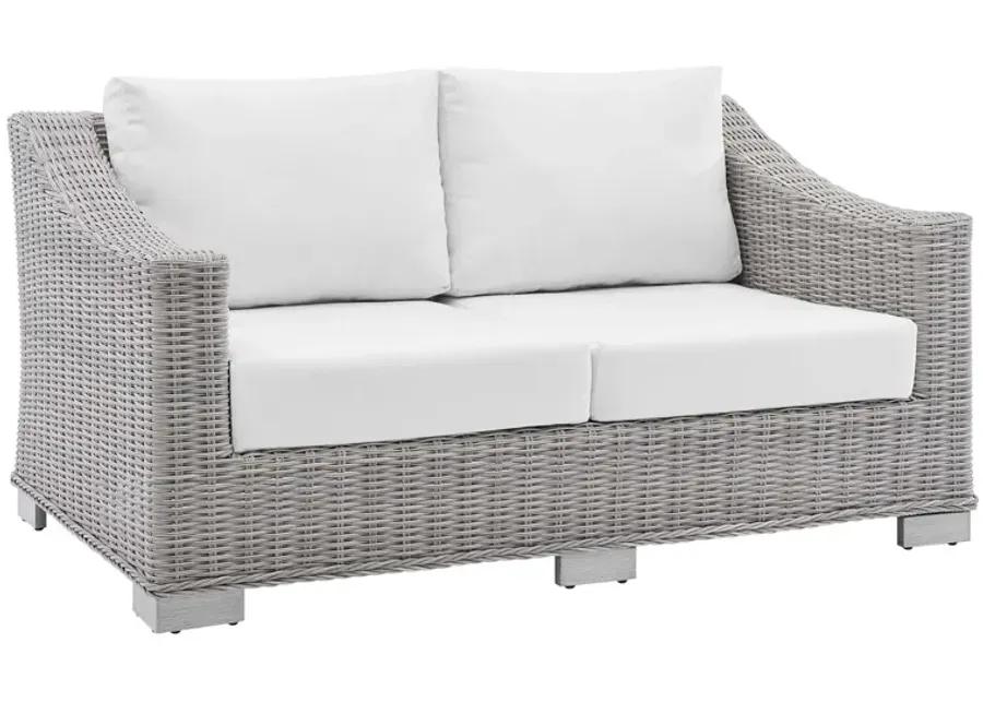 Conway Sunbrella® Outdoor Patio Wicker Rattan Loveseat