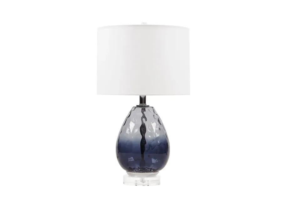 Urban Habitat Borel Dark Blue Ombre Glass Table Lamp