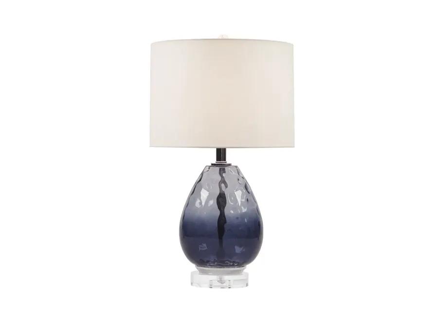 Urban Habitat Borel Dark Blue Ombre Glass Table Lamp