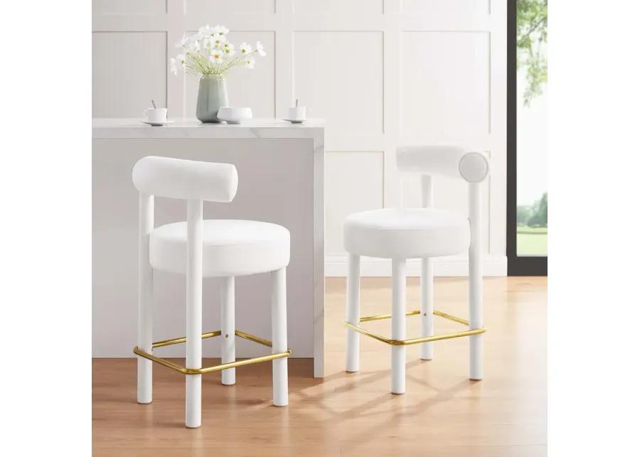 Toulouse Performance Velvet Counter Stool - Set of 2