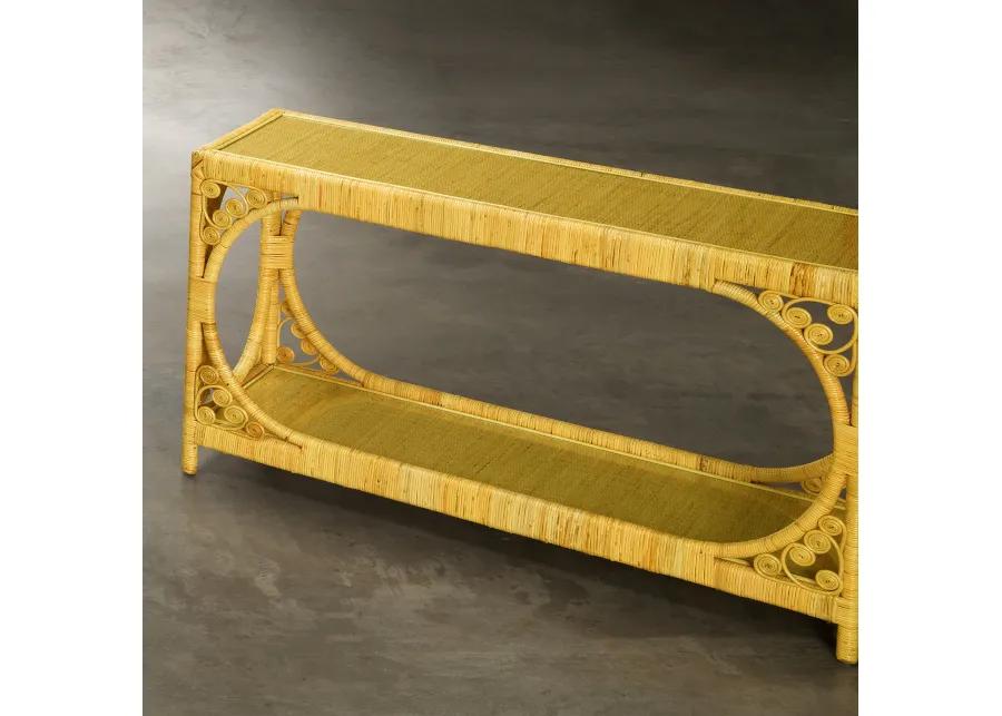 Primrose Rattan Console Table