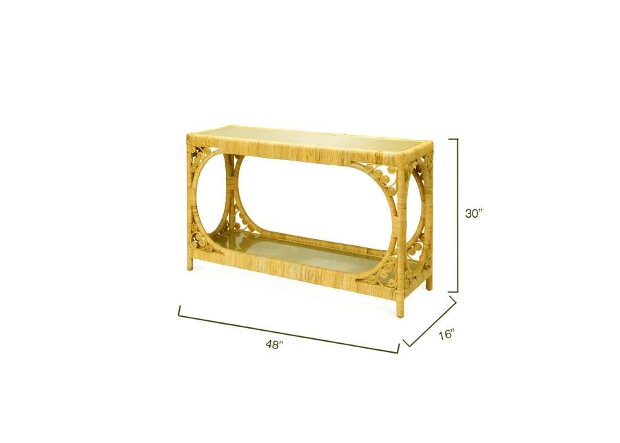 Primrose Rattan Console Table