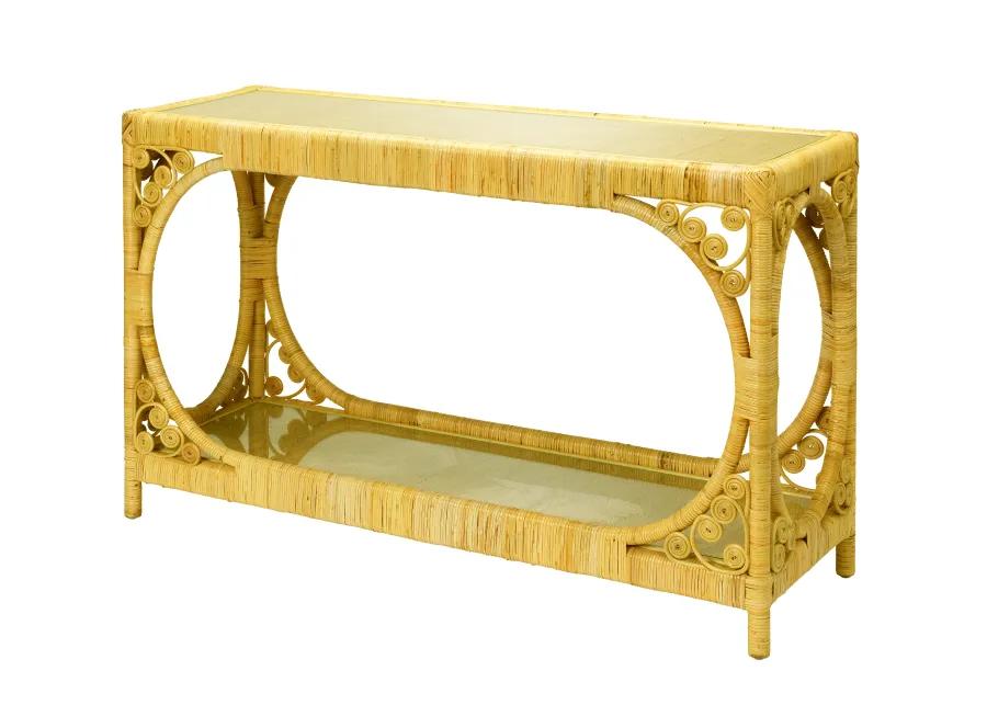 Primrose Rattan Console Table