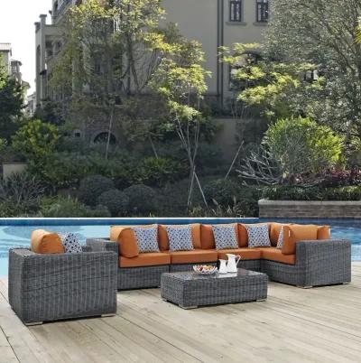 Summon 7 Piece Outdoor Patio Sunbrella® Sectional Set