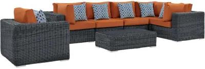 Summon 7 Piece Outdoor Patio Sunbrella® Sectional Set