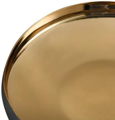 Greer Bowl  -  Low Black and Gold Glazed - Set of 2