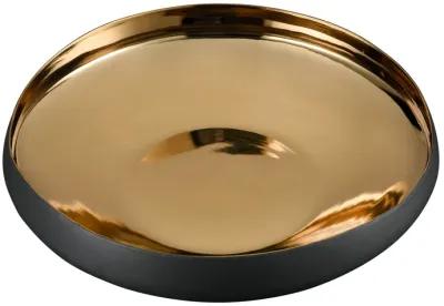 Greer Bowl  -  Low Black and Gold Glazed - Set of 2