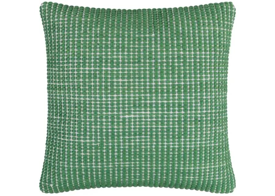 Chunky Grid CUG-002 20"L x 20"W Accent Pillow  - Down Insert