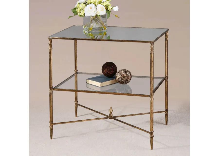 Henzler Mirrored Glass Lamp Table