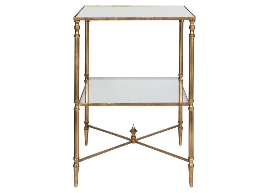 Henzler Mirrored Glass Lamp Table