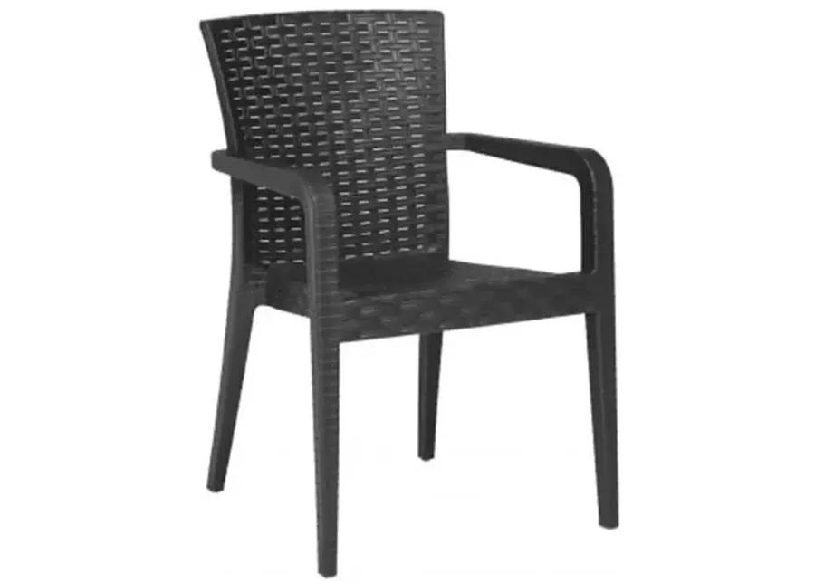 Alberta Set of 2 Stackable Armchair-Anthracite