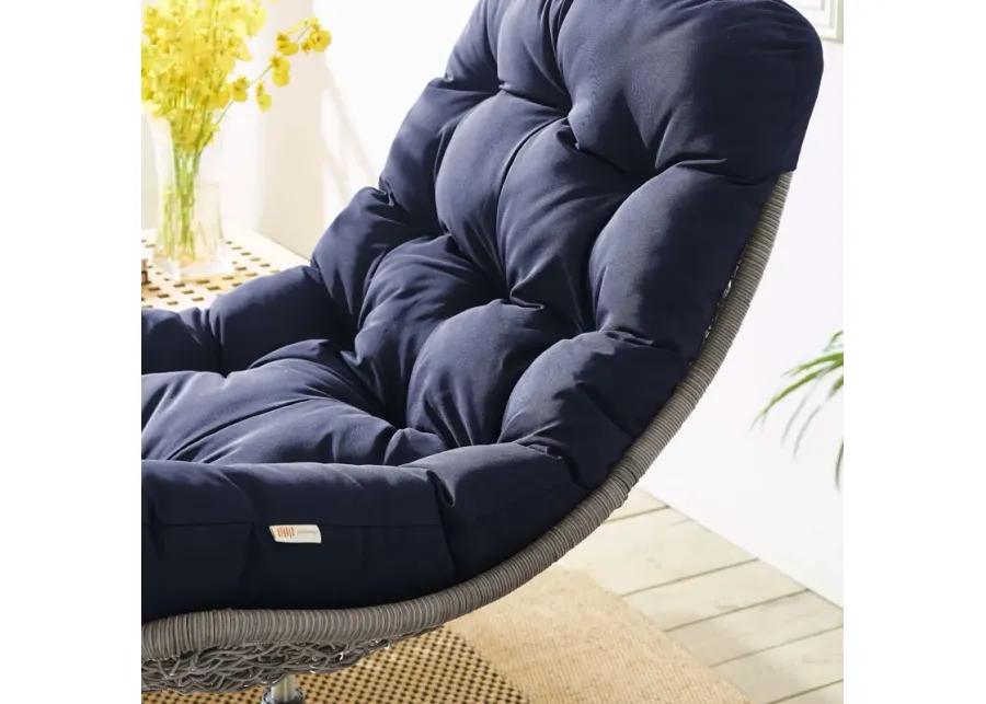 Brighton Wicker Rattan Outdoor Patio Swivel Lounge Chair