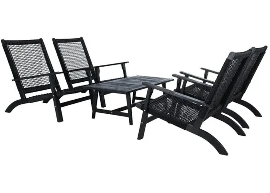 Deven Outdoor 5 Piece Coffee Set