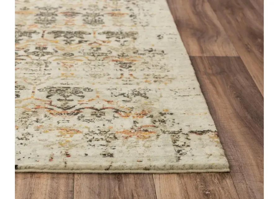 Ovation Beige/Brown distressed/classical N Z wool 5' x 8' Rectangle Rug