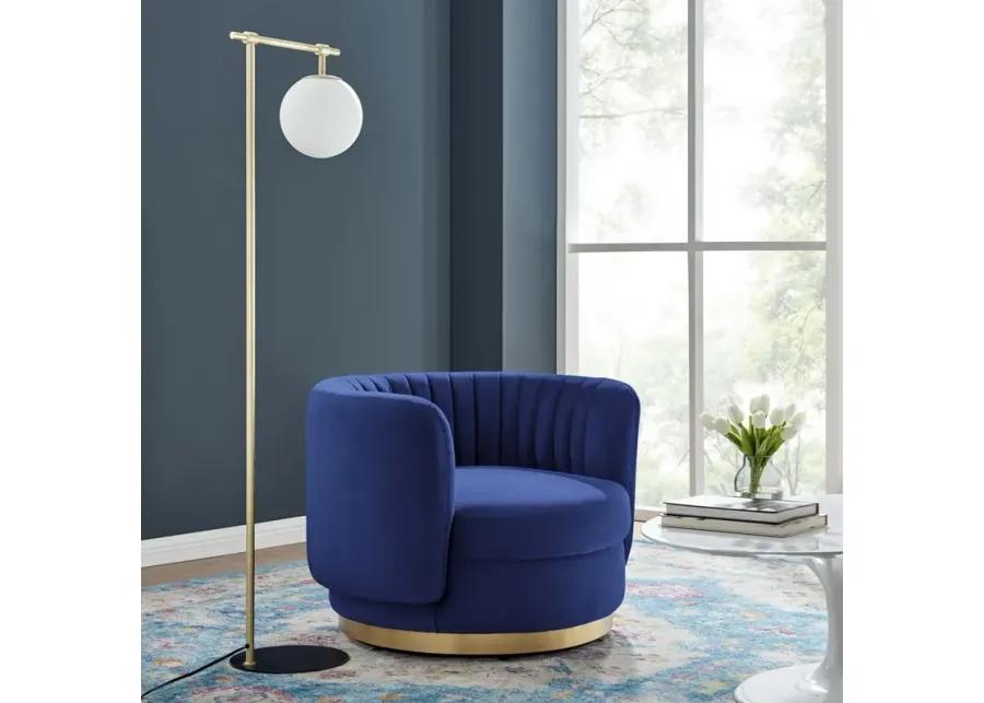 Embrace Tufted Performance Velvet Performance Velvet Swivel Chair