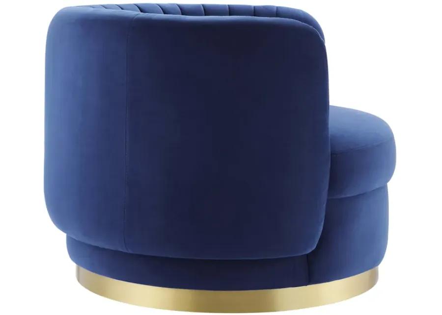 Embrace Tufted Performance Velvet Performance Velvet Swivel Chair