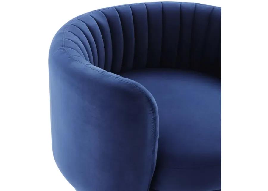 Embrace Tufted Performance Velvet Performance Velvet Swivel Chair