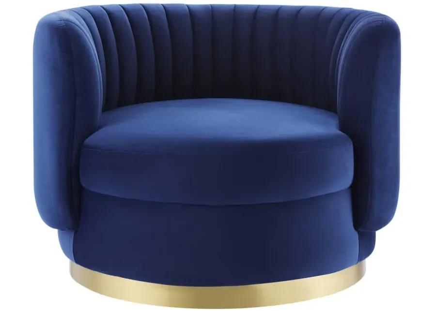 Embrace Tufted Performance Velvet Performance Velvet Swivel Chair