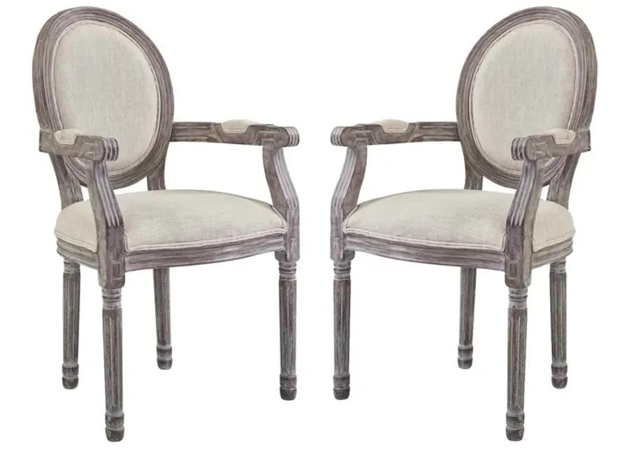 Emanate Dining Armchair Upholstered Fabric Set of 2