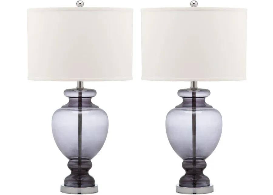 Morocco Grey 27-Inch H Glass Table Lamp - Set of 2