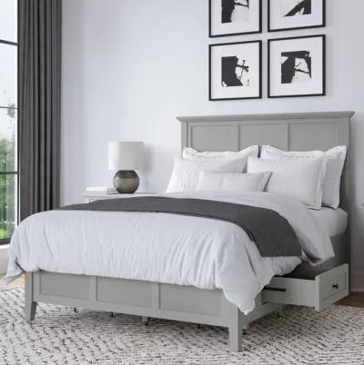 Grace Four Drawer Full-size Platform Storage Bed in Elephant Grey