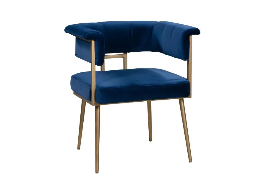 Astrid Navy Velvet Chair