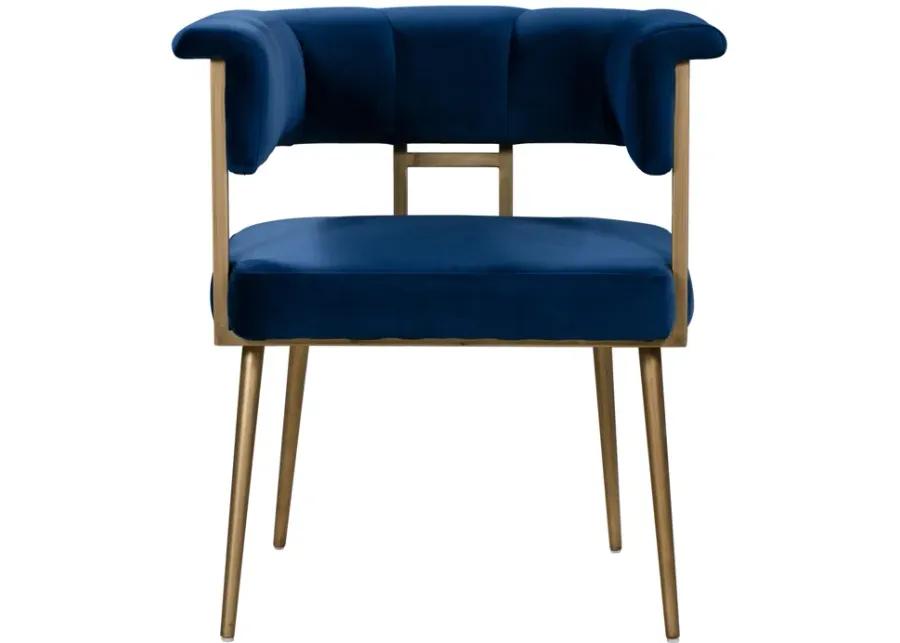 Astrid Navy Velvet Chair