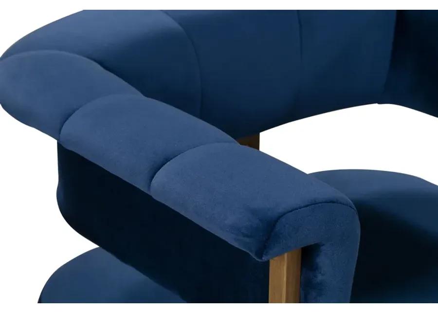 Astrid Navy Velvet Chair