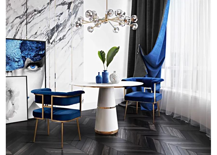 Astrid Navy Velvet Chair